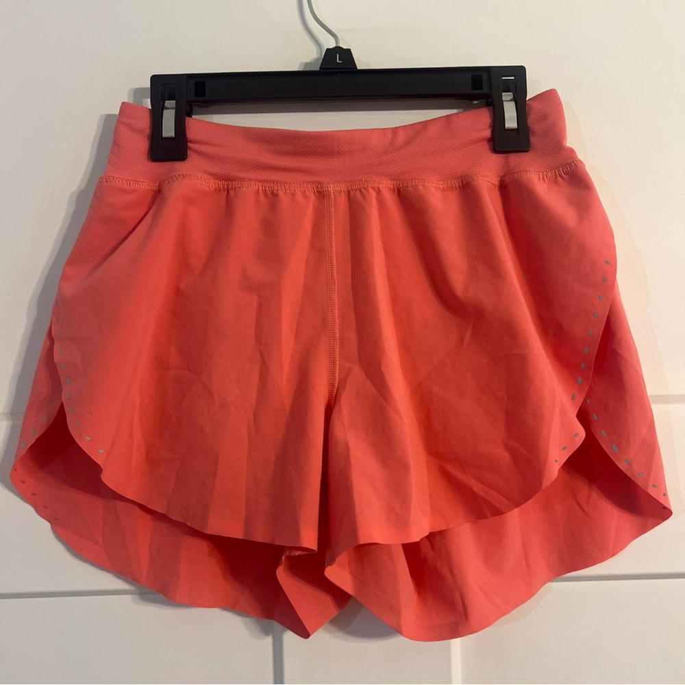 Lululemon Fast and Free Shorts, Size 2, Pinky Orange, Great Condition 🧡🩷
